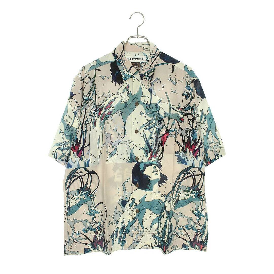 ワコマリア  GHOST IN THE SHELL S/S HAWAIIAN SHIRT/GITS-WM-HI04 攻殻機動隊プリントハワイアン半袖シャツ  メンズ M