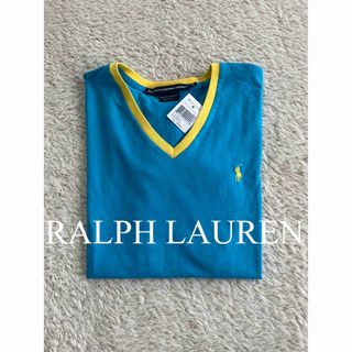 ポロラルフローレン(POLO RALPH LAUREN)の新品　ポロ　ラルフローレン　Tシャツ　トップス　コットン　青　人気　完売(Tシャツ(半袖/袖なし))