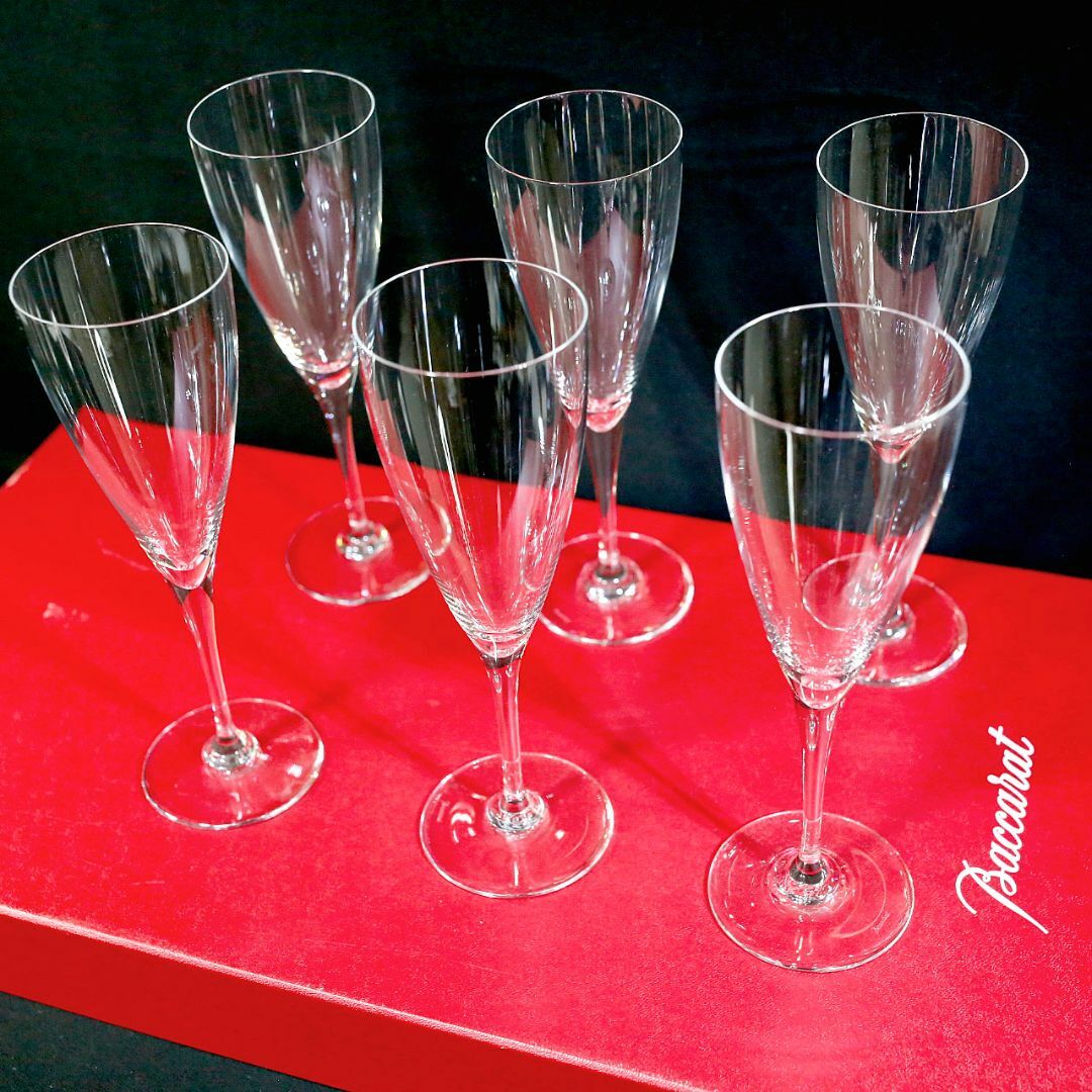 Baccarat バカラ ドンペリニョン シャンパンフルート 6客セット-