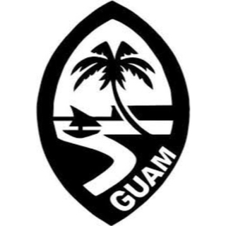 Guam 15センチ　ステッカー　車　転写　防水(ステッカー)