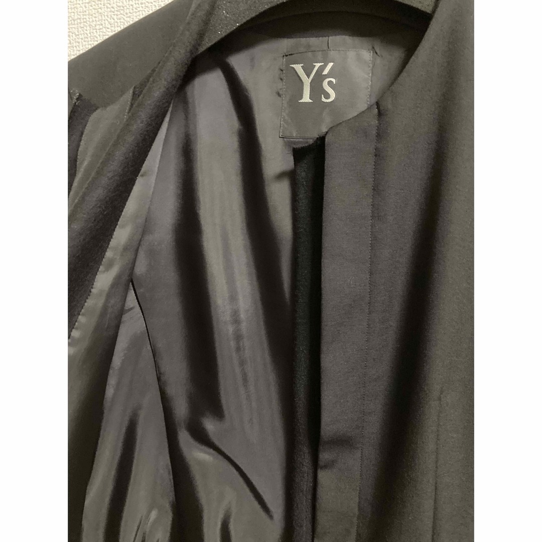 Yohji Yamamoto(ヨウジヤマモト)の【美品】Y's■ワイズ ヨウジヤマモト ジャケット アウター 黒 レディースのジャケット/アウター(ノーカラージャケット)の商品写真