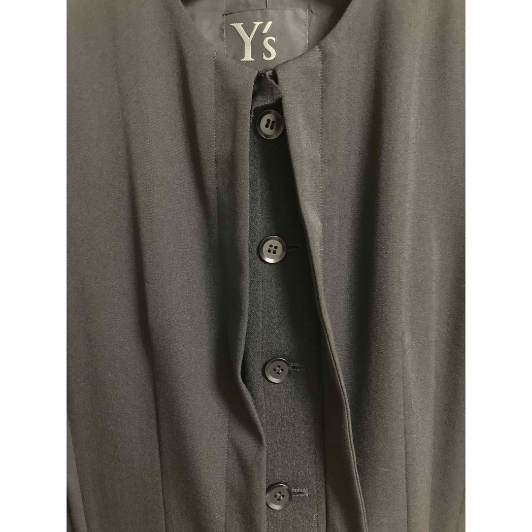 Yohji Yamamoto(ヨウジヤマモト)の【美品】Y's■ワイズ ヨウジヤマモト ジャケット アウター 黒 レディースのジャケット/アウター(ノーカラージャケット)の商品写真