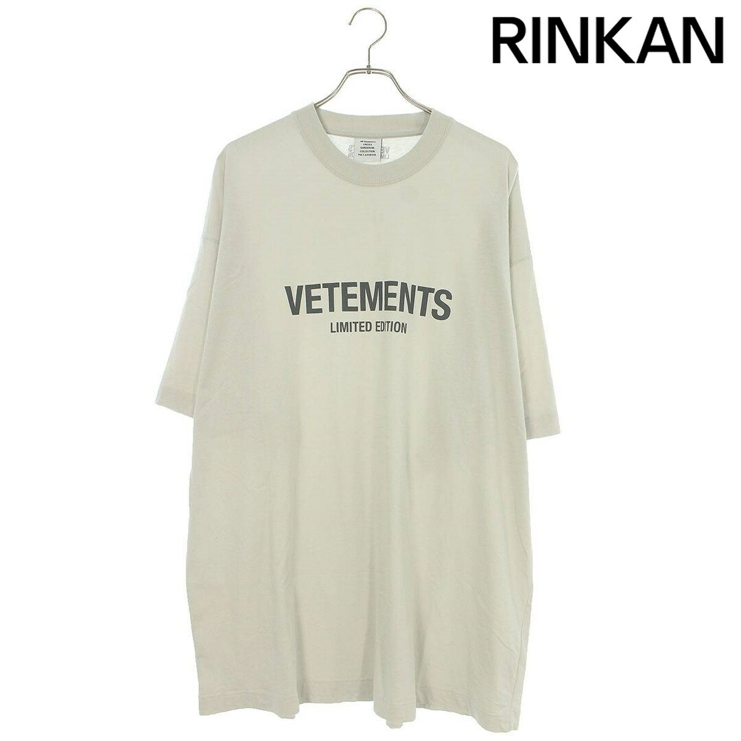 VETEMENTS(ヴェトモン)のヴェトモン  UE63TR700X フロントロゴクルーネックTシャツ メンズ M メンズのトップス(Tシャツ/カットソー(半袖/袖なし))の商品写真