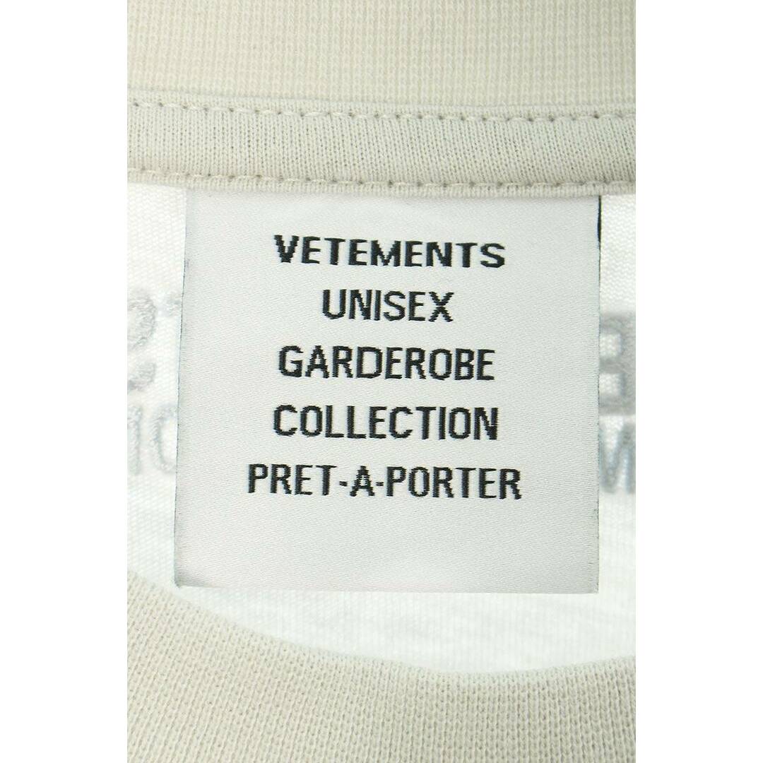 VETEMENTS(ヴェトモン)のヴェトモン  UE63TR700X フロントロゴクルーネックTシャツ メンズ M メンズのトップス(Tシャツ/カットソー(半袖/袖なし))の商品写真