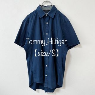 トミーヒルフィガー(TOMMY HILFIGER)のTommy Hilfiger/トミーヒルフィガー★半袖シャツ★ネイビー/紺★S(シャツ)