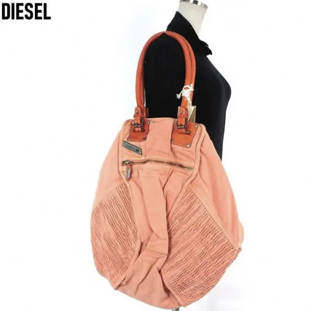 DIESEL(ディーゼル)の未使用新品 ディーゼル/DIESEL トートバッグ オレンジデニム 3.5万 ⑩ レディースのバッグ(トートバッグ)の商品写真