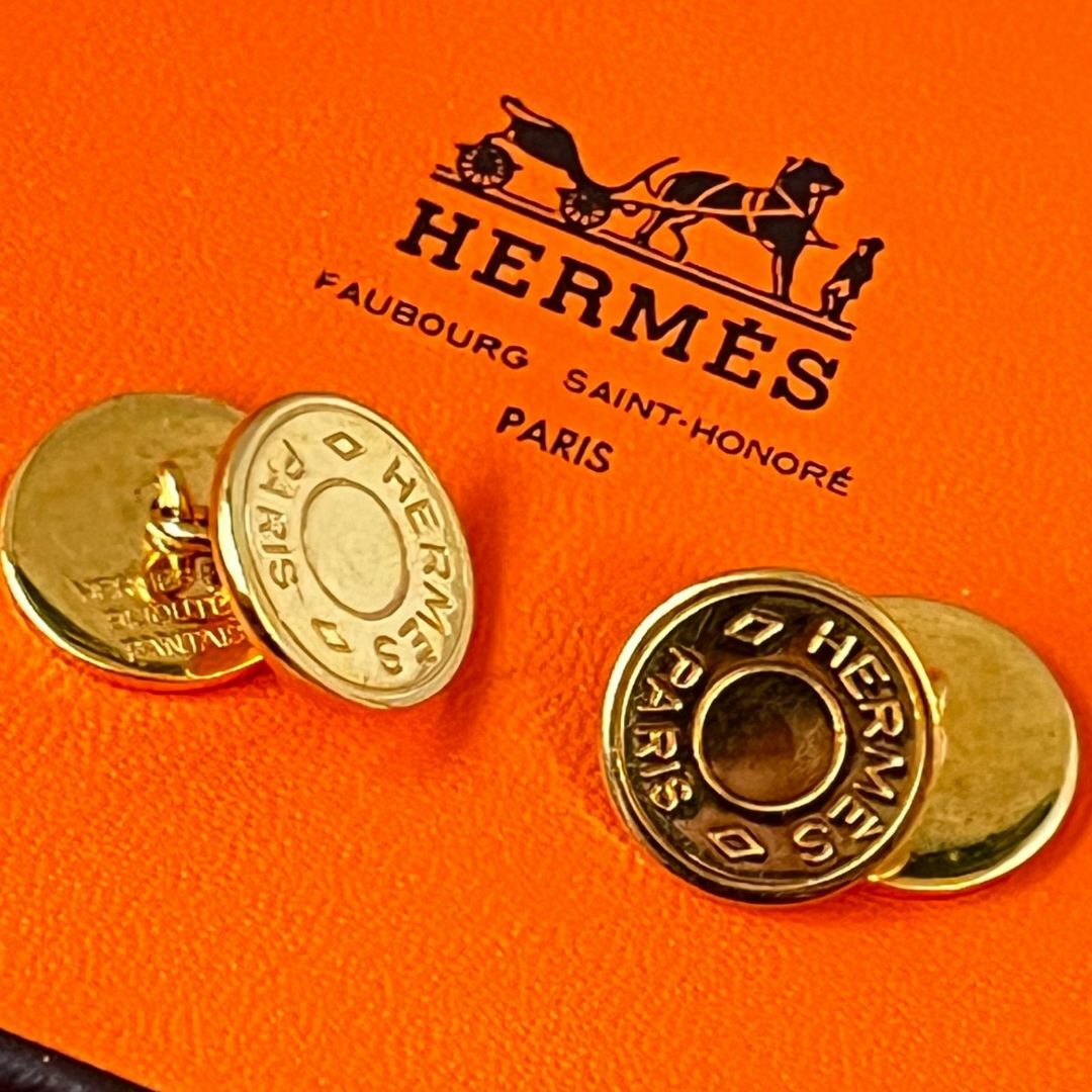 Hermes(エルメス)のHERMES エルメス セリエ カフス GP ゴールド ネクタイピン・カフス メンズのファッション小物(カフリンクス)の商品写真