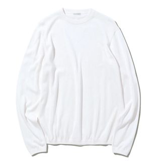 未使用 +CLOTHET  スビンプラチナムロングスリーブニット 3 白(ニット/セーター)