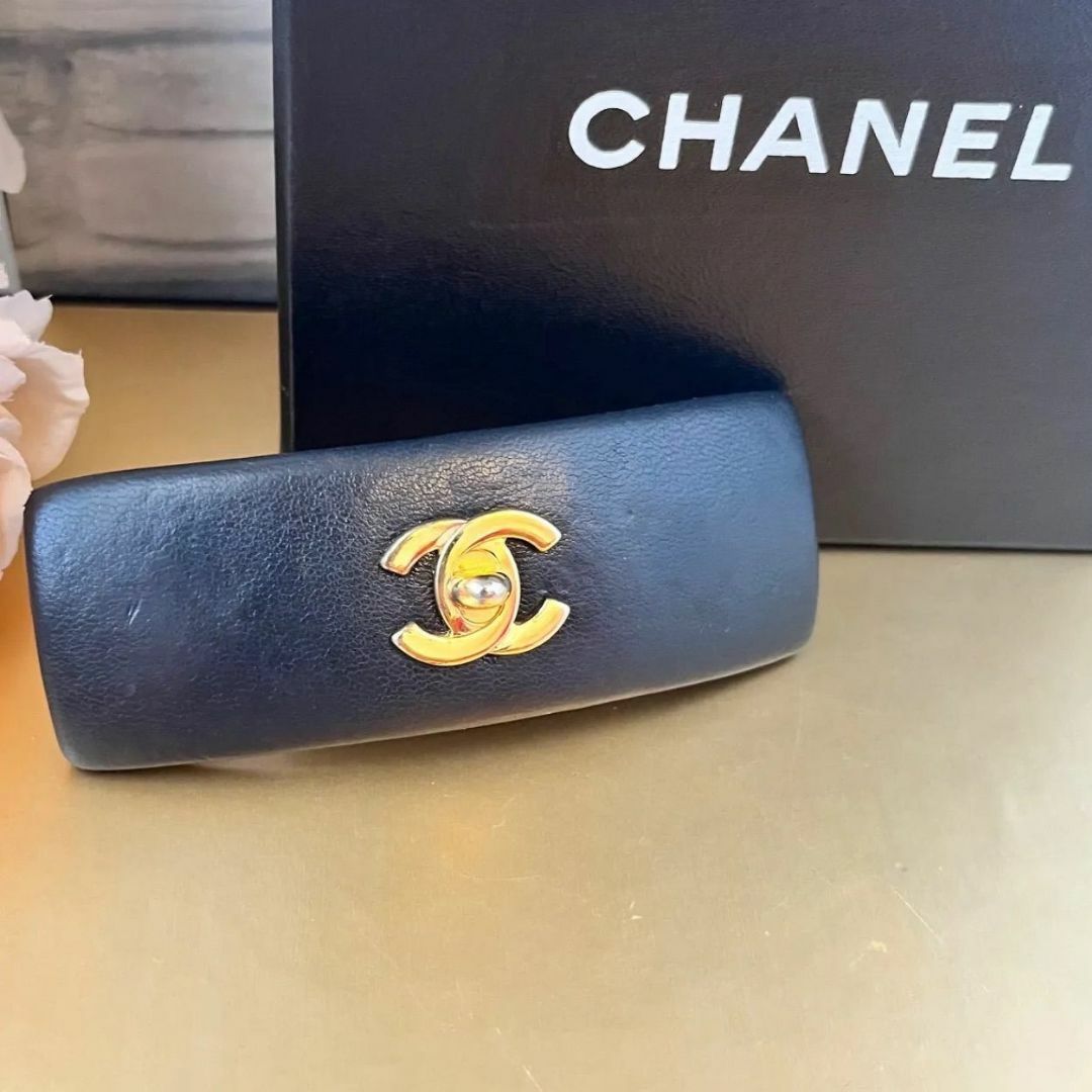 【希少】CHANEL バレッタ ゴールド ターンロック