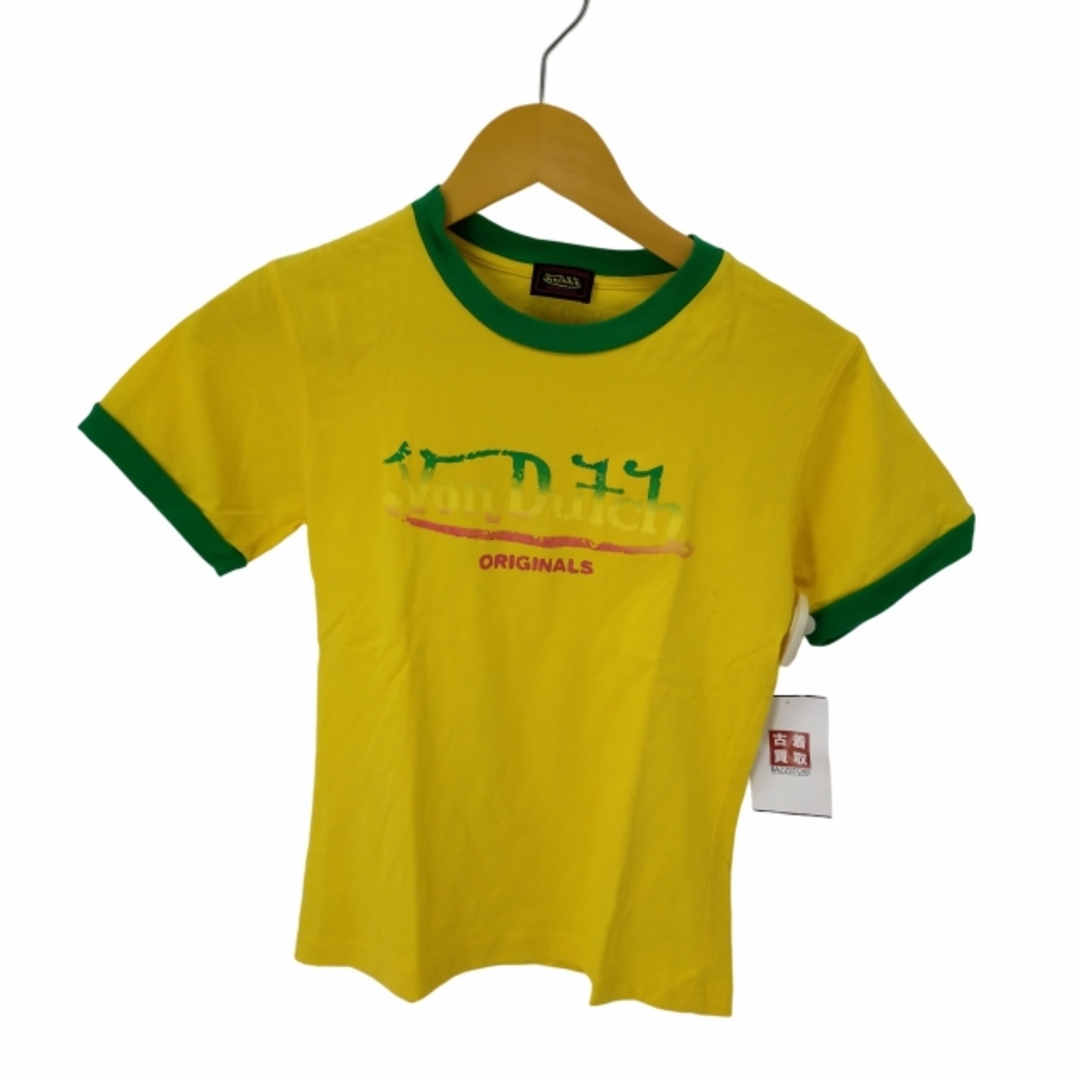 Von Dutch(ボンダッチ)のVon Dutch(ボンダッチ) ロゴプリント リンガーTシャツ レディース レディースのトップス(Tシャツ(半袖/袖なし))の商品写真