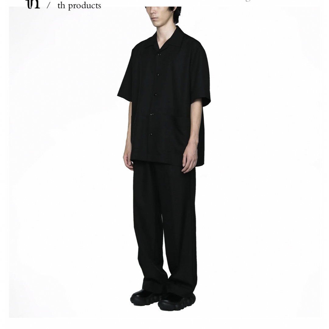TH PRODUCTS - OPEN COLLAR SHIRT (BLK)
