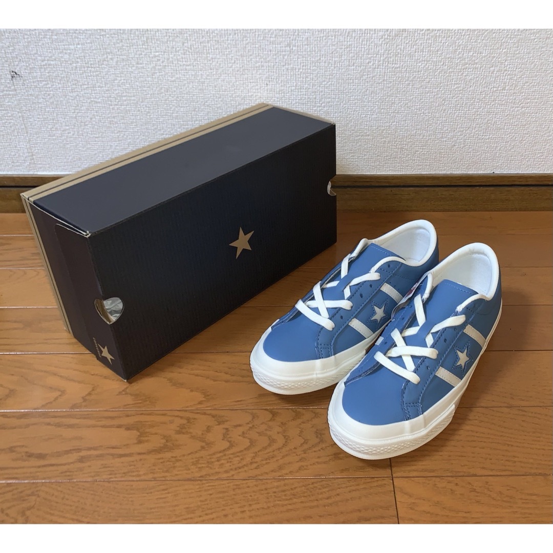 CONVERSE(コンバース)の26cm 新品 CONVERSE STAR&BARS レザー ブルー 青 白 メンズの靴/シューズ(スニーカー)の商品写真