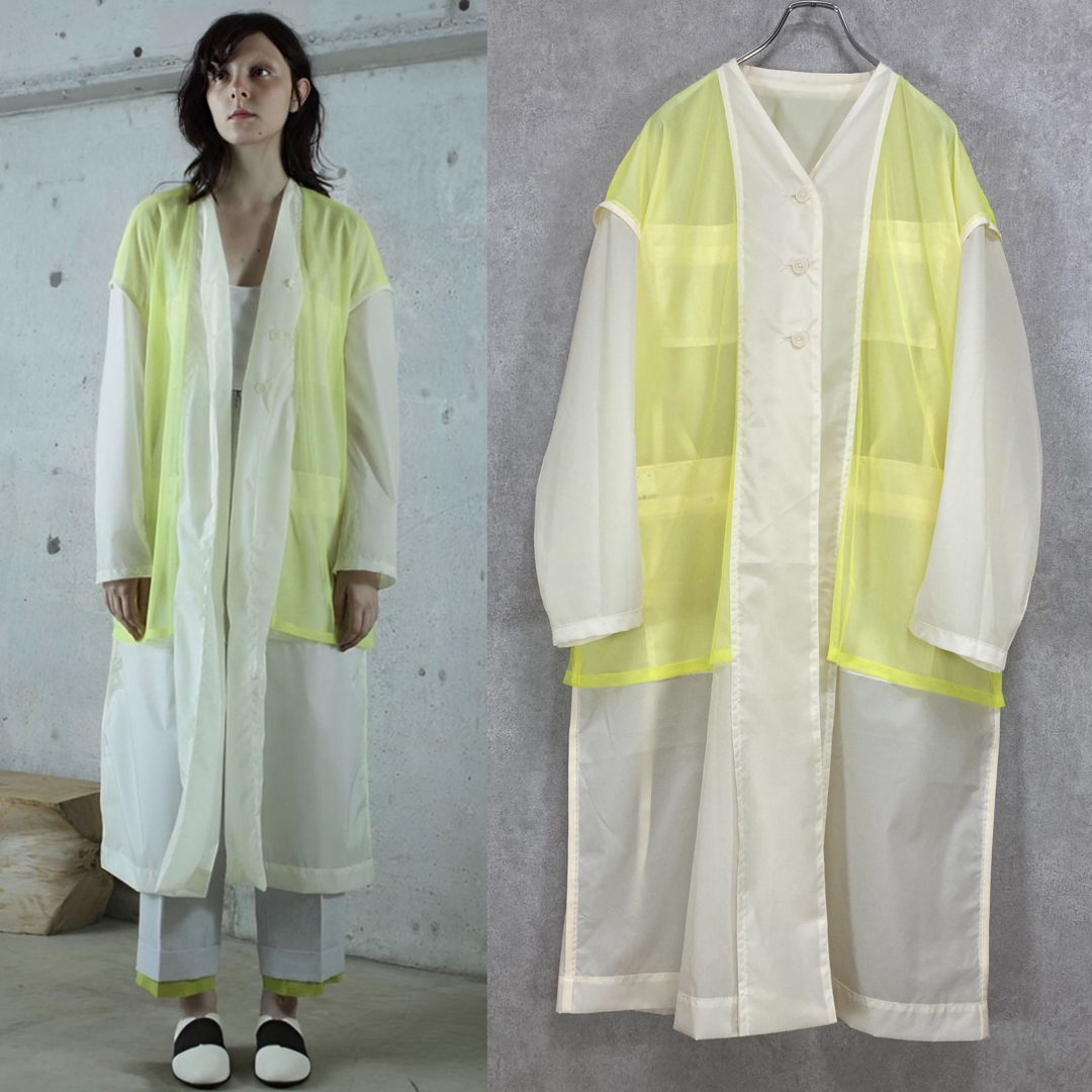 レディースohta 20SS reversible rain coat アイボリーM