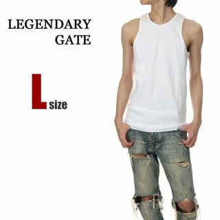 【新品】LEGENDARY GATE タンクトップ L 白 メンズ 無地(タンクトップ)