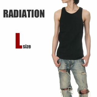 【新品】RADIATION タンクトップ L 黒 メンズ 無地 厚手(タンクトップ)