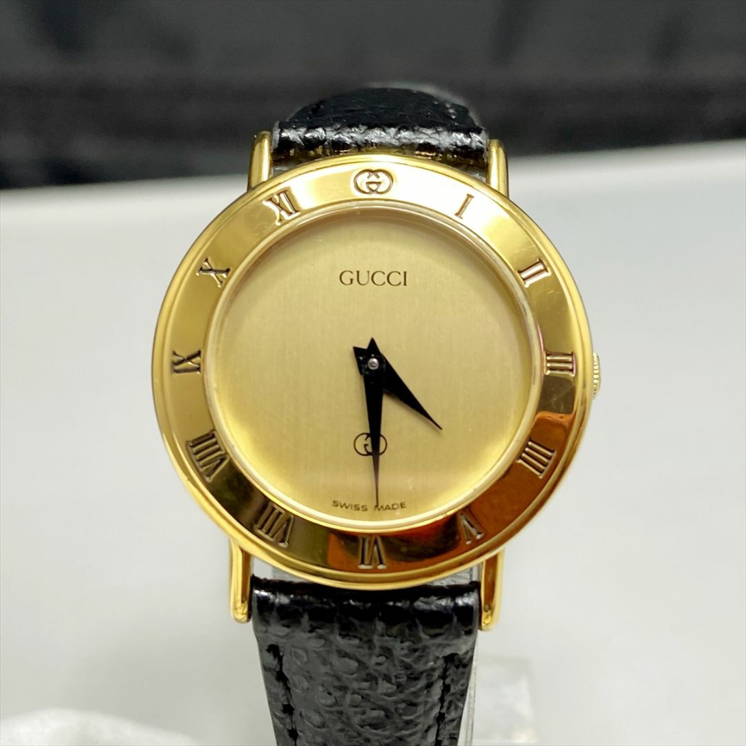 Gucci - 美品 新品電池 ベルト グッチ 3001L 腕時計 ゴールド クォーツ