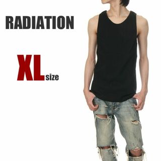 【新品】RADIATION タンクトップ XL 黒 メンズ 無地 厚手(タンクトップ)