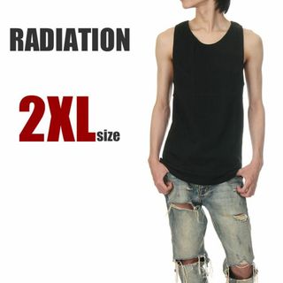 【新品】RADIATION タンクトップ 2XL 黒 メンズ 無地 厚手(タンクトップ)