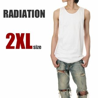 【新品】RADIATION タンクトップ 2XL 白 メンズ 無地 厚手(タンクトップ)