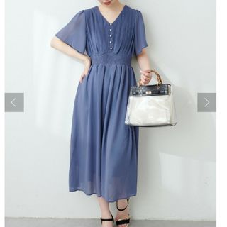 ナチュラルクチュール(natural couture)の【momo様専用】新品未使用　フレアスリーブワンピース(ロングワンピース/マキシワンピース)