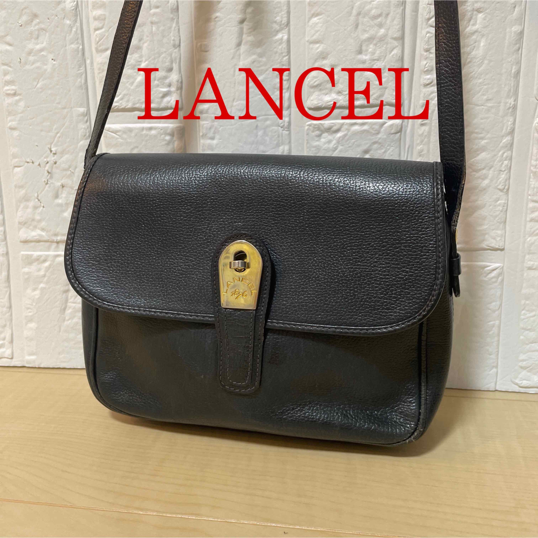 ヴィンテージ LANCEL ランセル ショルダーバッグ ブラック レザー | フリマアプリ ラクマ