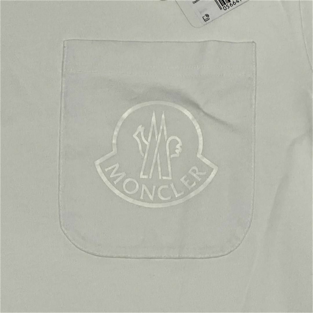 【極美品】モンクレール ロゴ胸ポケット ギャザー カットソー Mサイズ 黒