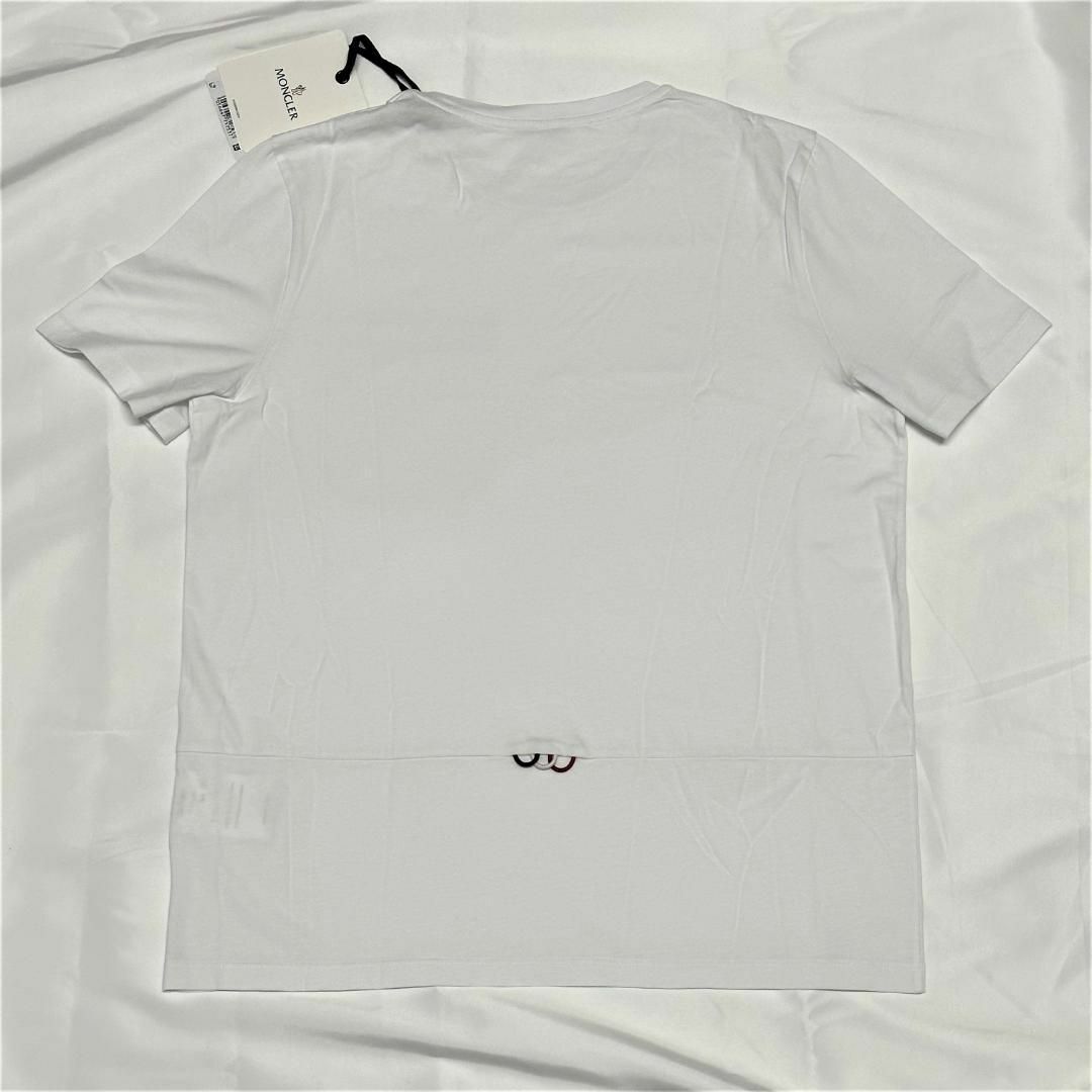 【極美品】モンクレール ロゴ胸ポケット ギャザー カットソー Mサイズ 黒