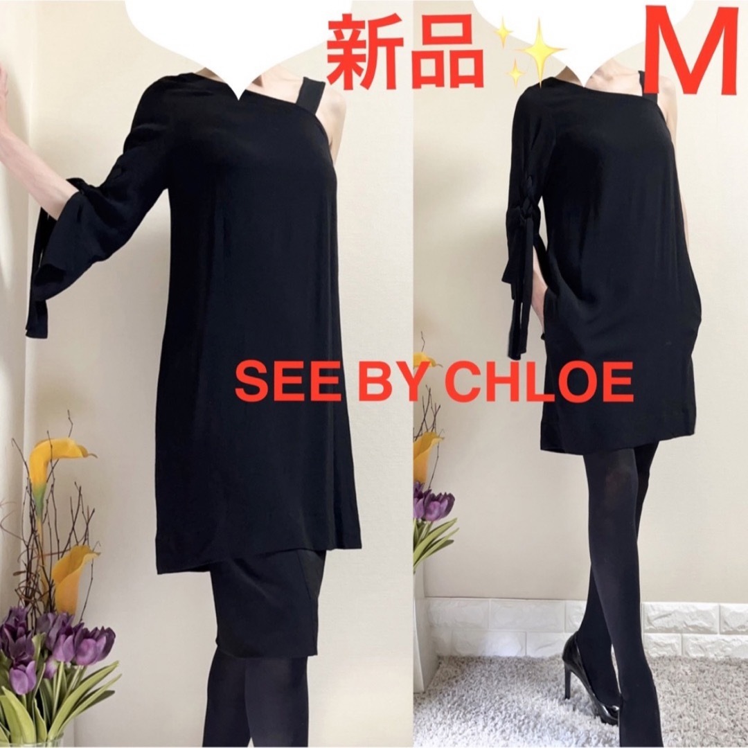 SEE BY Chloe black onepiece.
