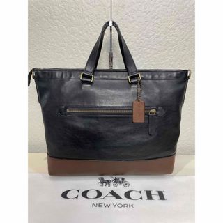 コーチ(COACH)の【良品】コーチ　メンテ済み　ビジネス レザー　トート　バッグ　本革　150(ビジネスバッグ)