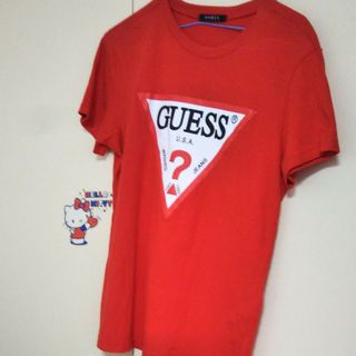 ゲス(GUESS)のメンズゲス赤半袖Tシャツ(Tシャツ/カットソー(半袖/袖なし))