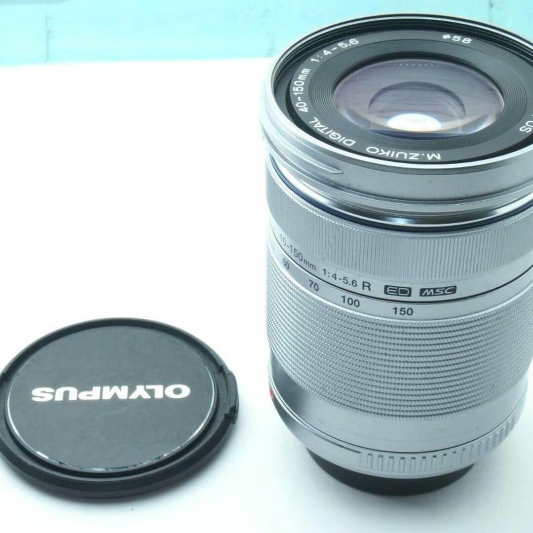 OLYMPUS(オリンパス)のOLYMPUS オリンパス❤️望遠ズームレンズ❤️40-150mm R シルバー スマホ/家電/カメラのカメラ(レンズ(ズーム))の商品写真