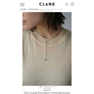 TEN.×CLANE PIN CABLE CHAIN NECKLACE ゴールド-