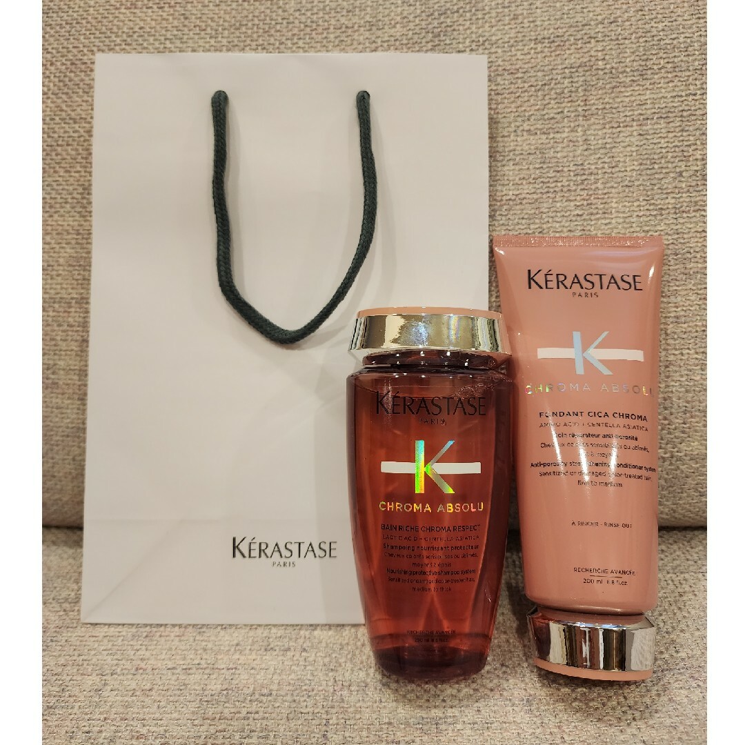 KERASTASE(ケラスターゼ)の【新品】ｹﾗｽﾀｰｾﾞ ﾊﾞﾝﾘｯｼｭｸﾛﾏﾌﾟﾛﾃｸﾄ&ﾌｫﾝﾀﾞﾝｼｶｸﾛﾏ コスメ/美容のヘアケア/スタイリング(シャンプー/コンディショナーセット)の商品写真