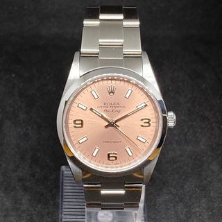 ロレックス(ROLEX)の【値下げしません】ロレックス　エアキング　14000 ピンク文字盤　P番　正規品(腕時計(アナログ))