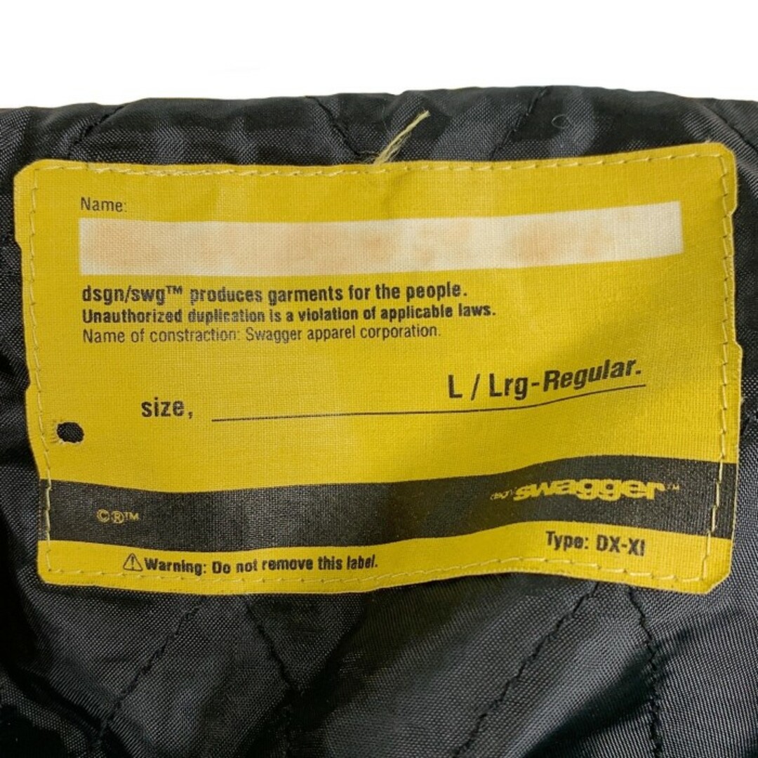 スワッガー 袖レザー ジップアップ ウールスタジャン サイズ L メンズのジャケット/アウター(スタジャン)の商品写真