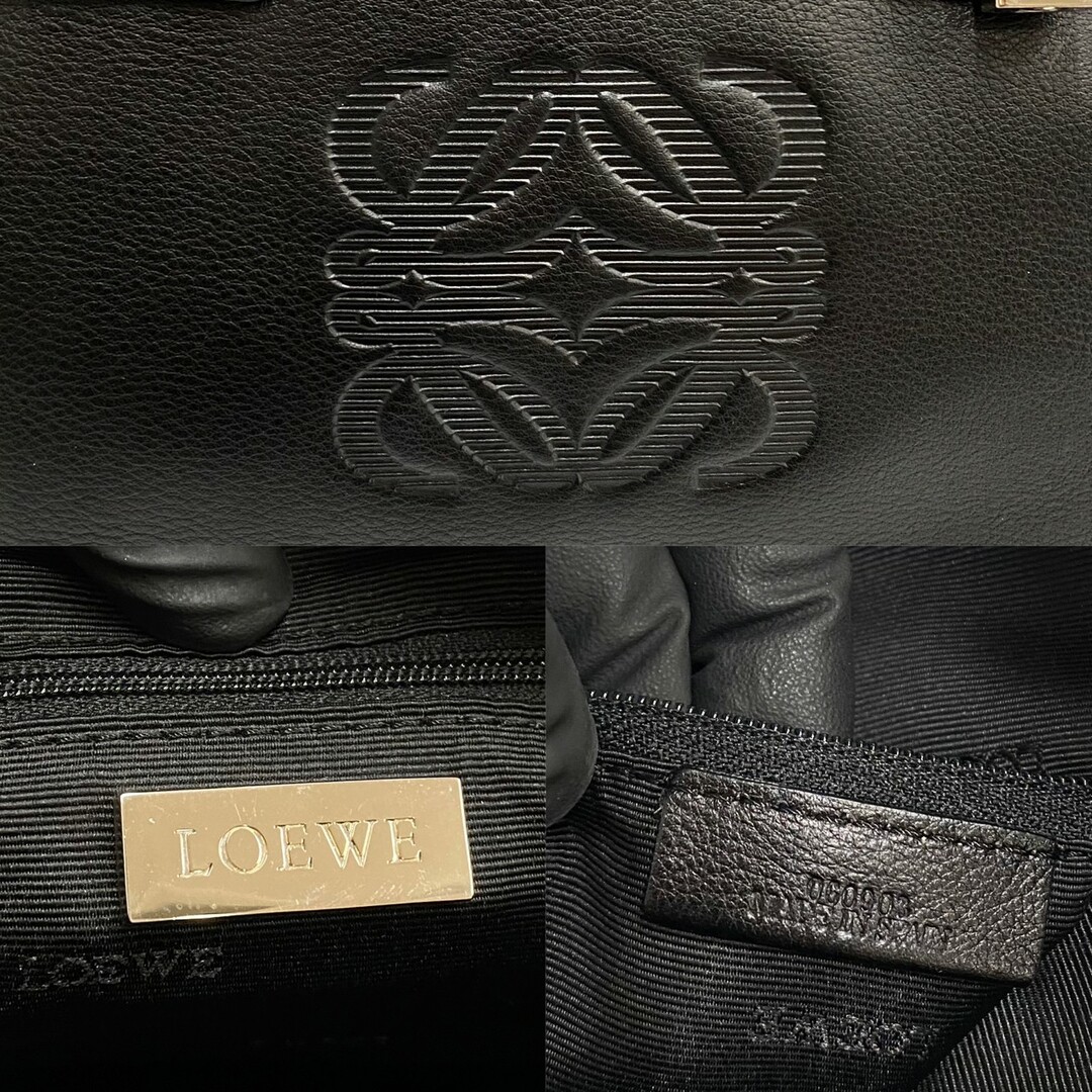 極 美品 カデナ 鍵付 LOEWE ロエベ アマソナ 36 アナグラム ロゴ