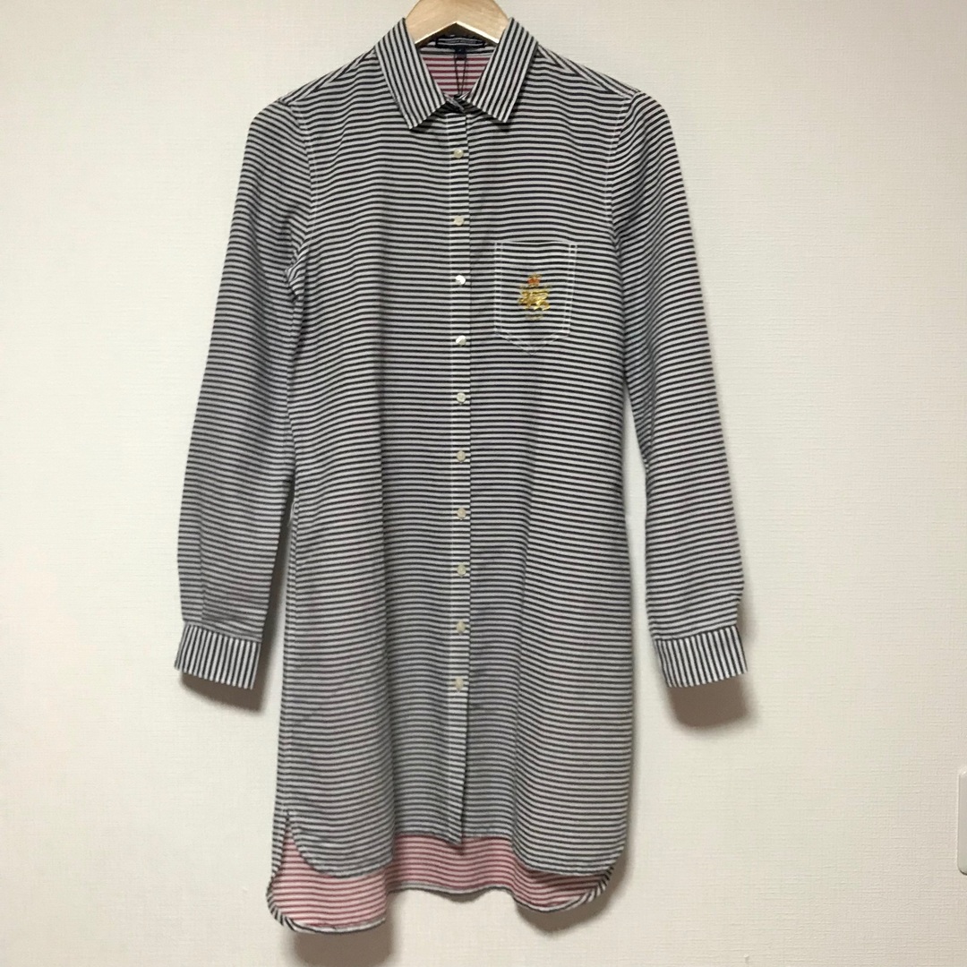 トミーヒルフィガー レディース トップス ロングTシャツ 袖ボタン