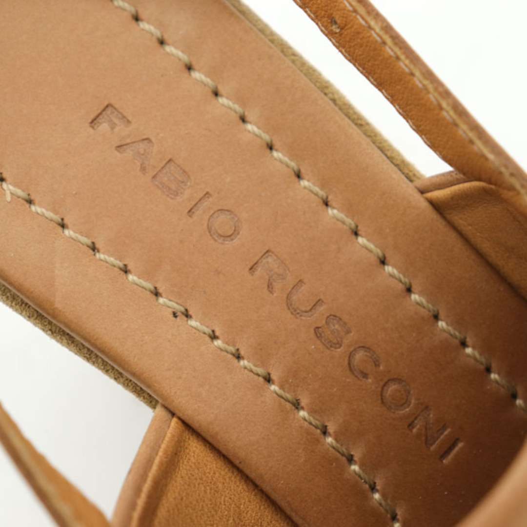 FABIO RUSCONI(ファビオルスコーニ)のファビオルスコーニ ウェッジソールサンダル レザー ハイヒール シューズ 厚底 靴 レディース 35サイズ ブラウン FABIO RUSCONI レディースの靴/シューズ(サンダル)の商品写真