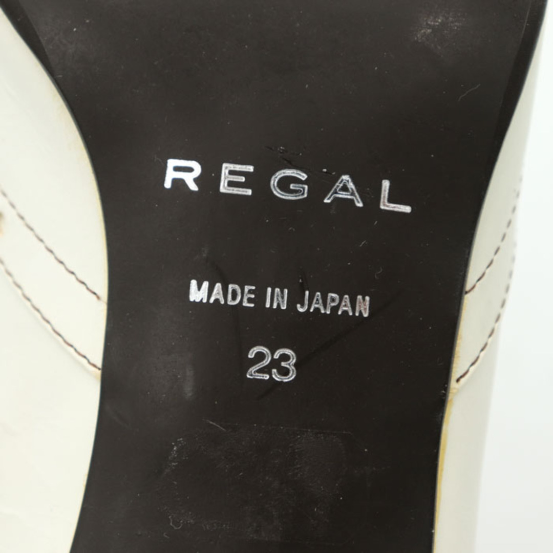 REGAL(リーガル)のリーガル パンプス ポインテッドトゥ ウィングチップ レザー 日本製 シューズ 靴 ブランド レディース 23cmサイズ ホワイト REGAL レディースの靴/シューズ(ハイヒール/パンプス)の商品写真