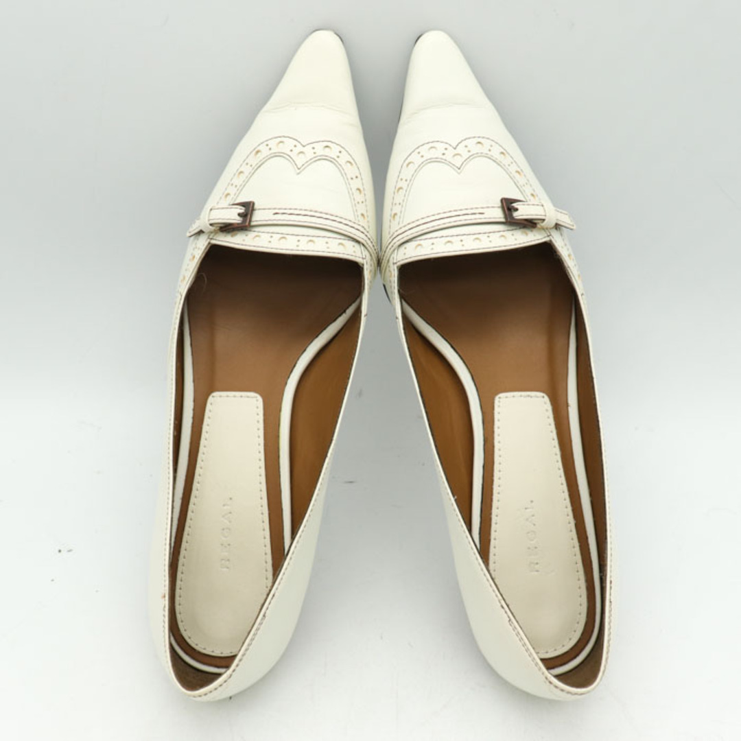 REGAL(リーガル)のリーガル パンプス ポインテッドトゥ ウィングチップ レザー 日本製 シューズ 靴 ブランド レディース 23cmサイズ ホワイト REGAL レディースの靴/シューズ(ハイヒール/パンプス)の商品写真