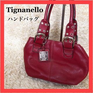 Tignanello ティニャネロ　ハンドバッグ　レッド(ハンドバッグ)