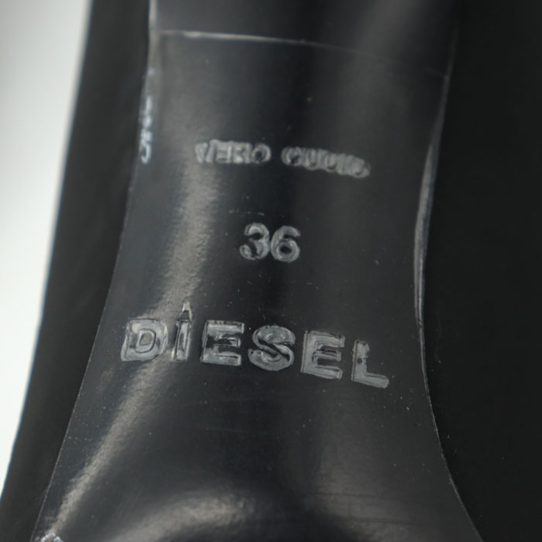 DIESEL(ディーゼル)のディーゼル パンプス 本革レザー バイカラー ハイヒール ポインテッドトゥ シューズ 靴 ブランド レディース 36サイズ シルバー DIESEL レディースの靴/シューズ(ハイヒール/パンプス)の商品写真