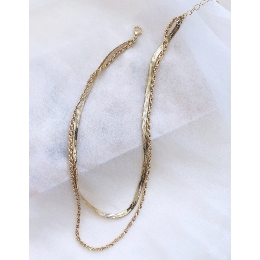 AMBUSH(アンブッシュ)の【W chains necklace】#079 18k レディースのアクセサリー(ネックレス)の商品写真