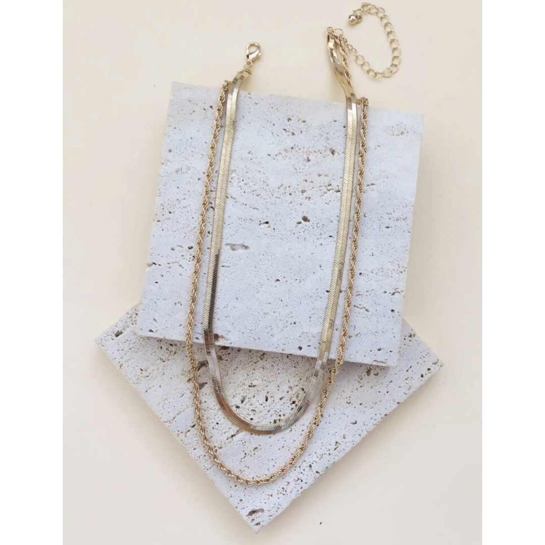 AMBUSH(アンブッシュ)の【W chains necklace】#079 18k レディースのアクセサリー(ネックレス)の商品写真