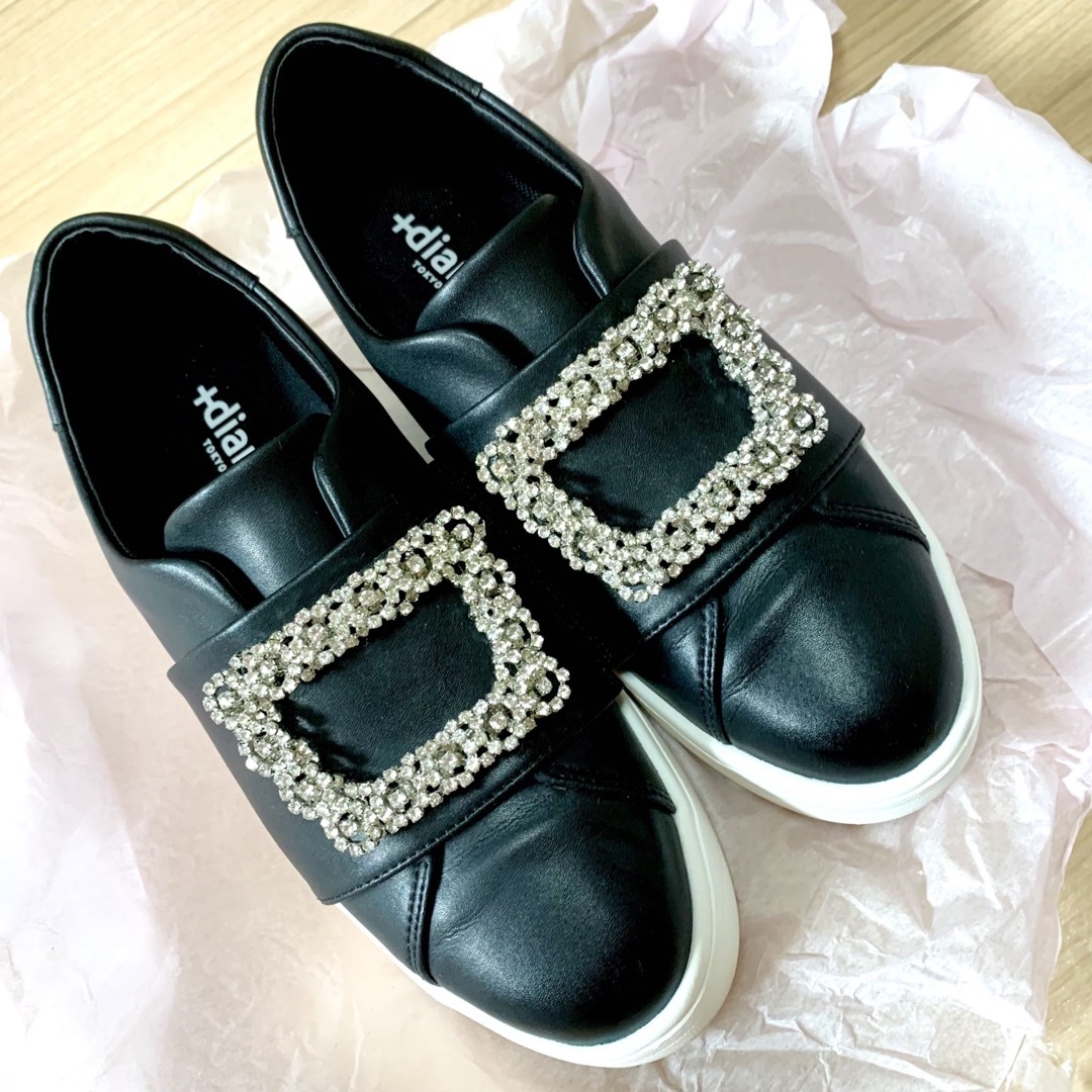 DIANA - 極美品 +diana プラスダイアナ ビジューバックルスリッポン