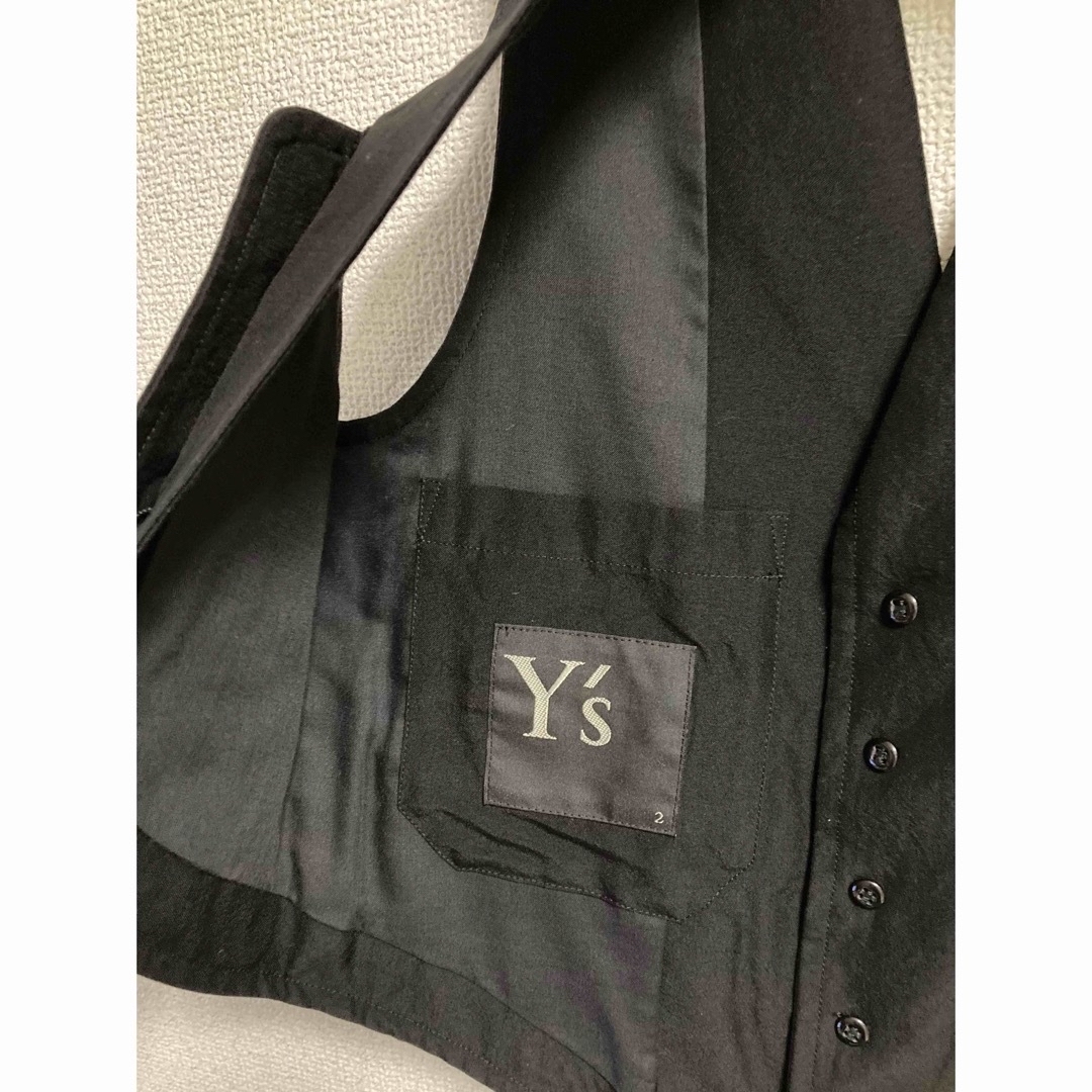 Yohji Yamamoto(ヨウジヤマモト)のY's■ワイズ  ヨウジヤマモト ベスト&スカート セットアップ　黒 レディースのフォーマル/ドレス(スーツ)の商品写真