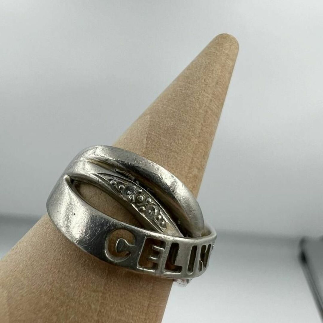 celine   CELINE 3連リング ロゴ プラチナ Pt 指輪の通販 by ヤス's