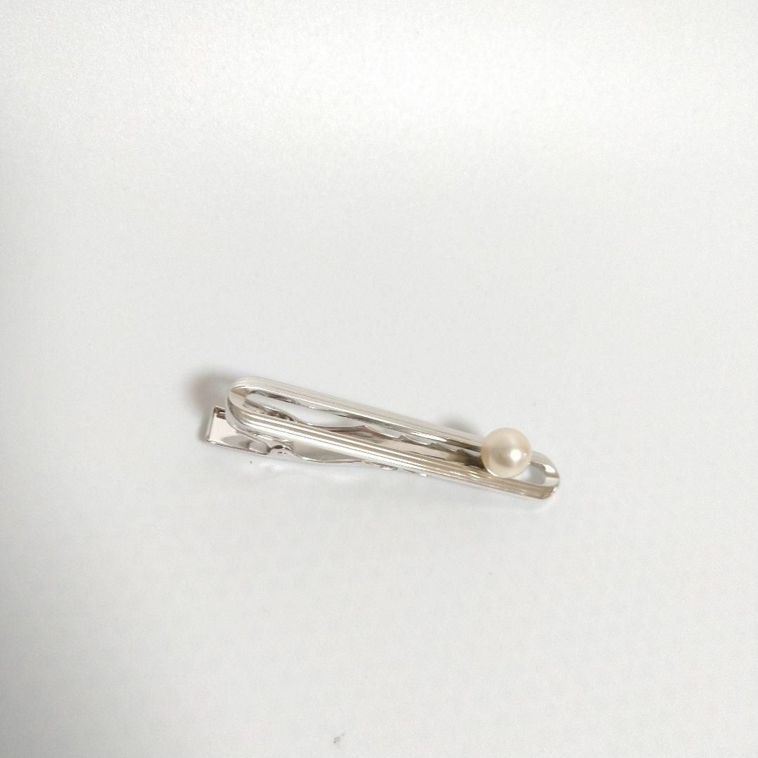 MIKIMOTO - MIKIMOTO ネクタイピン パール付き シルバー 冠婚葬祭の