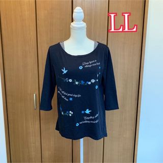 値下げ★B.S Saddle 可愛い♡7分袖カットソー LL 大きいサイズ(カットソー(長袖/七分))