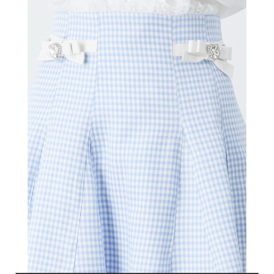 Ank Rouge(アンクルージュ)のアンクルージュ ギンガムチェック スカート ブルー レディースのスカート(ミニスカート)の商品写真